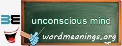WordMeaning blackboard for unconscious mind